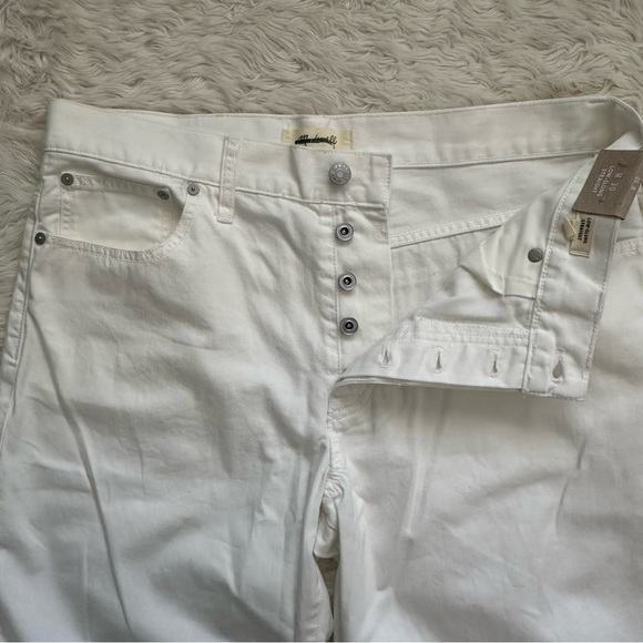 Madewell Jeans Low-Slung Straight Leg Slouchy Button Fly Tile White 30 NWT New - Picture 8 of 13